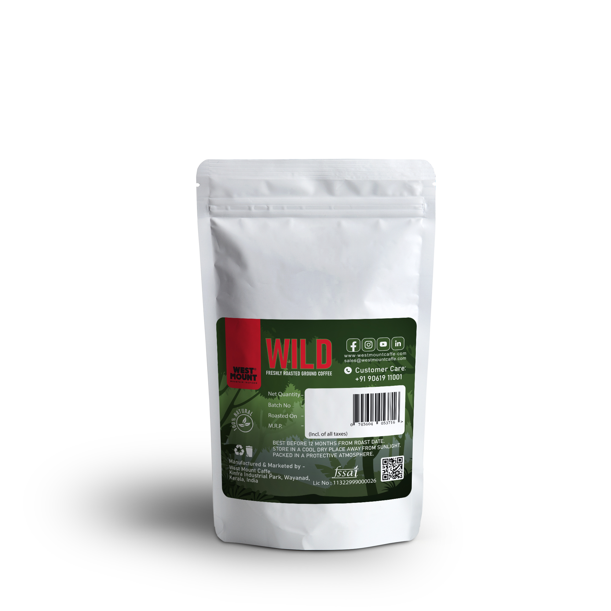 WILD 100G ROBUSTA, ARABICA BLEND ( 70:30 )