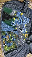 Starry Night Hand-Painted Denim Jacket