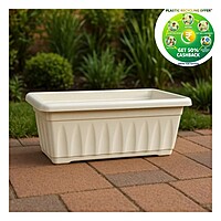 Premium Window Box Planter – Rectangular Pot (White)
