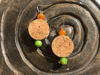 Wine Cork Earring  | Beaded Earring