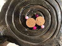 Wine Cork Earring  | Beaded Earring