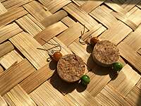 Wine Cork Earring  | Beaded Earring