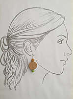 Wine Cork Earring  | Beaded Earring