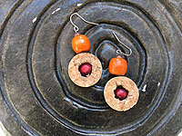 Wine Cork Earring | Beaded Jewelry