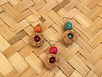 Wine Cork Earring | Beaded Jewelry