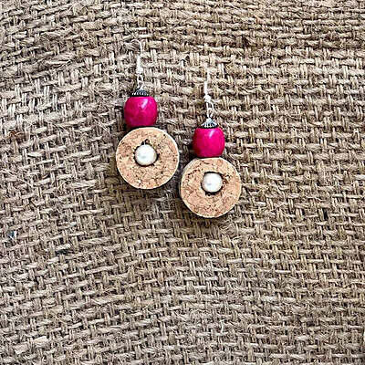 Wine Cork Earring | Boho