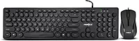 FRONTECH Wired Keyboard + Mouse Combo – 104 Keys | USB Plug & Play | Ergonomic & Comfortable Design | Black (KB-0048)