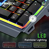 Frontech KB-0049 – USB wired keyboard with quiet keys, ergonomic design, and durable build. Perfect for office, gaming, and daily use.