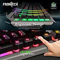 Frontech KB-0049 – USB wired keyboard with quiet keys, ergonomic design, and durable build. Perfect for office, gaming, and daily use.