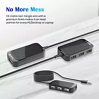 Portronics Mport 4D USB Cable – 1.5m | USB 2.0 | 480Mbps Max | USB Plug | 1 Year Warranty