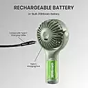 Portronics Toofan Mini Pocket Fan – Rechargeable, 3-Speed, Green