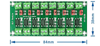 PC817 8 Channel Optocoupler Isolation Board