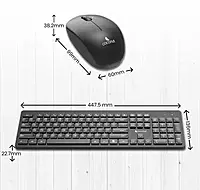 Coconut WKM11 Delight Wireless Keyboard & Mouse Combo (Black, 20M Range, Ergonomic Design, Long Battery Life, Plug & Play, Ideal for Home & Office, 1 Year Warranty)