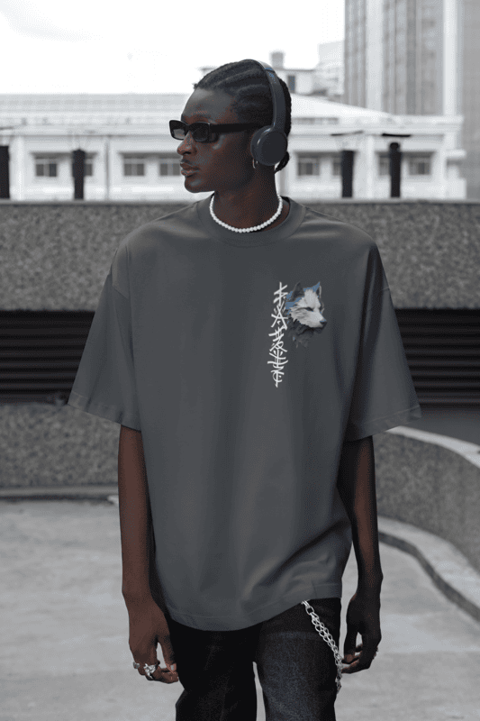 The Ultimate Wolf grey Oversized tshirt