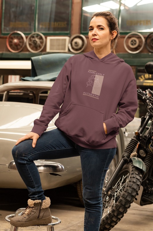 Fearlessly Authenntic Printed Women Hoodie