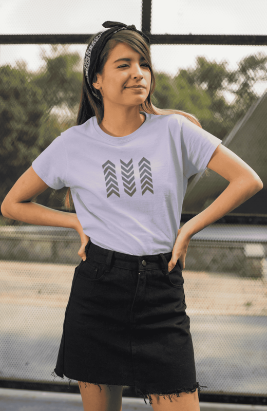 Printed Round Neck Half Sleeve Women T Shirt