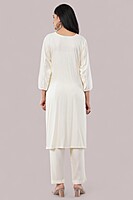 Floral Embroidered Cotton Salwar Suit with Dupatta, 3-Piece Traditional Set