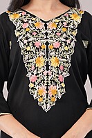 Floral Embroidered Cotton Salwar Suit with Dupatta, 3-Piece Traditional Set