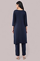 Floral Embroidered Cotton Salwar Suit with Dupatta, 3-Piece Traditional Set