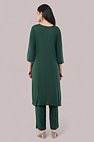 Floral Embroidered Cotton Salwar Suit with Dupatta, 3-Piece Traditional Set