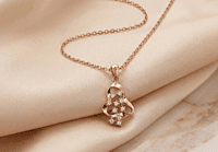 925 Silver Rose Gold Stardust Drop Necklace