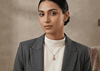 925 Silver Rose Gold Stardust Drop Necklace