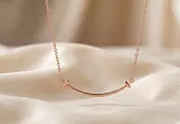 925 Silver Rose Gold Radiant Smile Necklace
