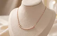 925 Silver Rose Gold Radiant Smile Necklace