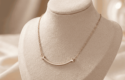 925 Silver Rose Gold Radiant Smile Necklace