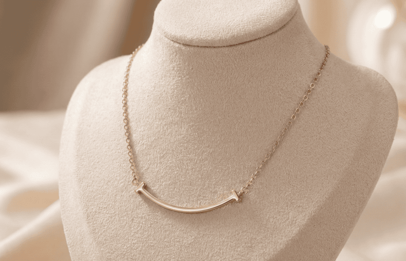 925 Silver Rose Gold Radiant Smile Necklace