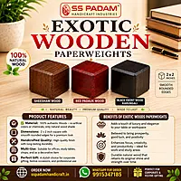 Black Ebony Wood Karungali Paperweight