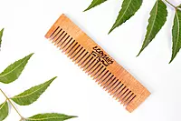 Anti static wooden neem comb for frizz free grooming