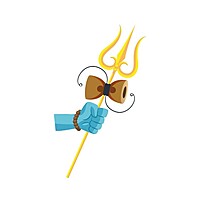 Wooden Shiva Damru / Tibetan Damaru