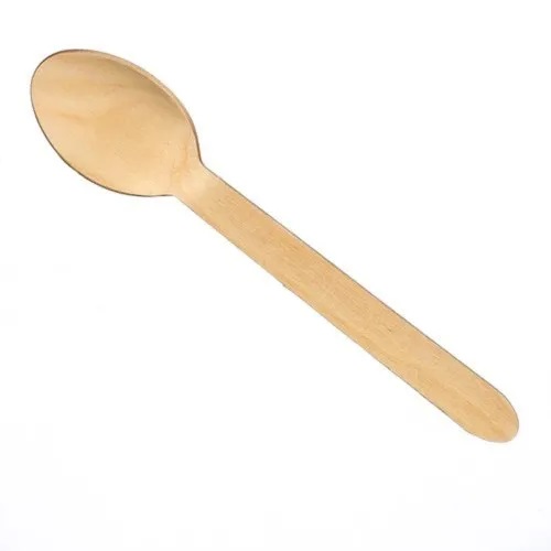 Brown Disposable Wooden Spoon,