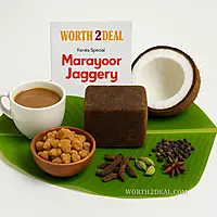 Lifestyle display of Marayoor Jaggery with Kerala food elements – Worth2Deal.com