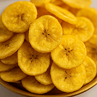 Close-up Kerala banana chip texture