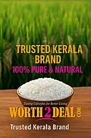 Worth2Deal brand trust badge for Kerala natural rice premium quality White Kuruva Sorted Rice