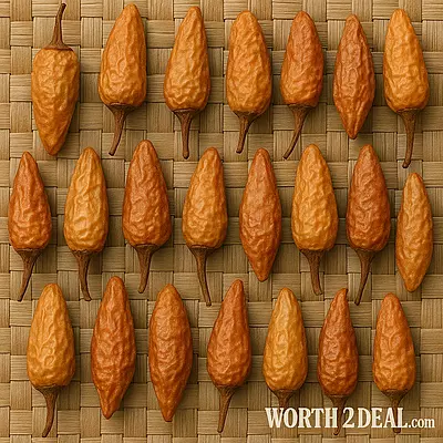 Surface texture of South Indian curd chillies sun dried Worth2Deal