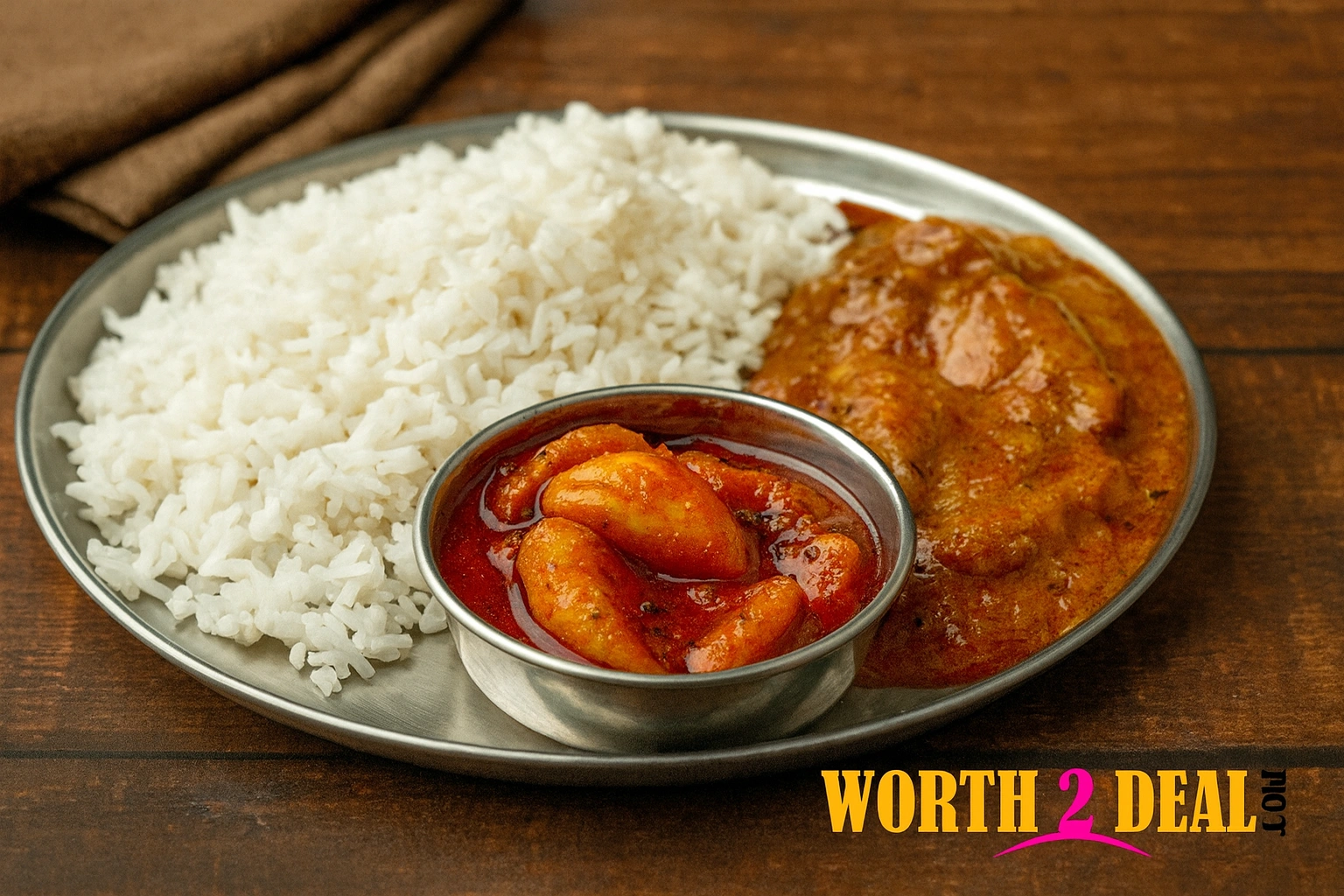 kerala food combo, rice meal achar, spicy garlic pickle