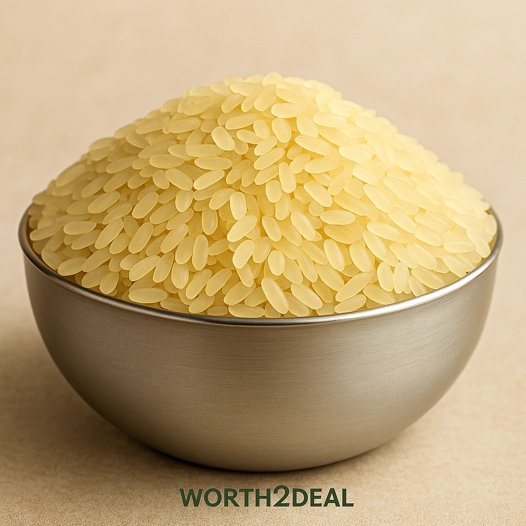 Worth2Deal Kerala Parboiled Jaya Rice long grained white parboiled rice in bowl
