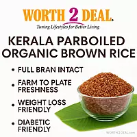 Worth2Deal Kerala Brown Rice brand trust banner highlighting purity & nutrition