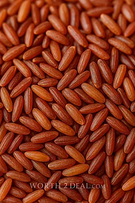 Close-up of parboiled Kerala brown rice grains – Worth2Deal.com