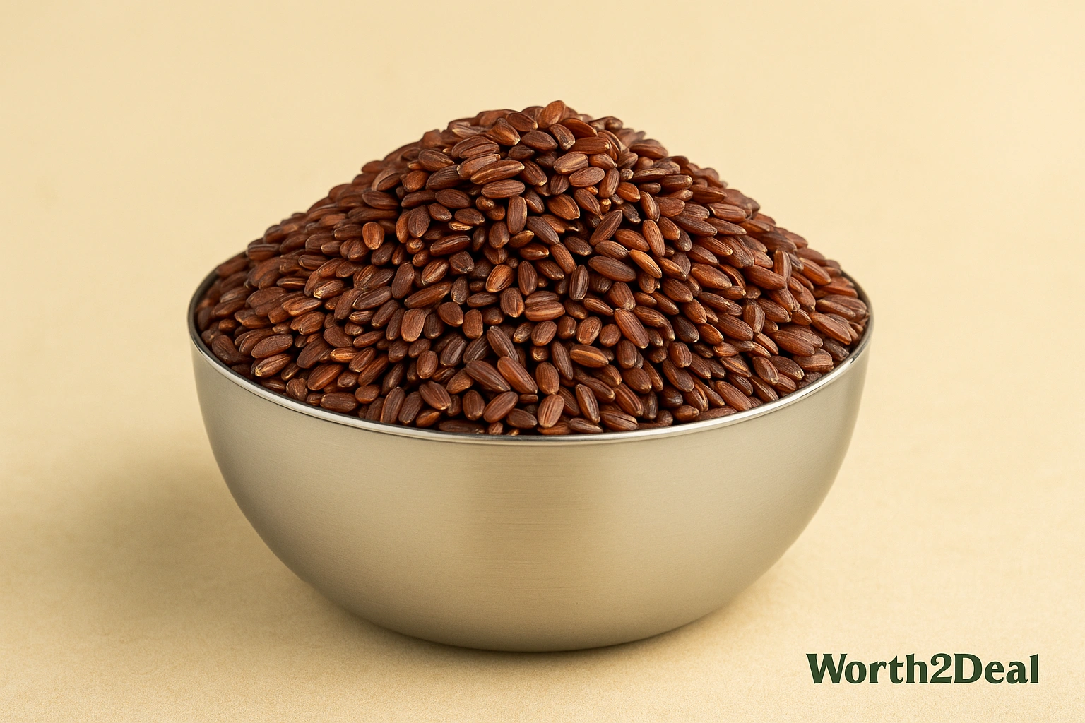 Worth2Deal Kerala Brown Rice single boiled with 80 percent bran intact high fiber red brown rice