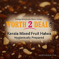 Worth2Deal brand banner over soft halwa background