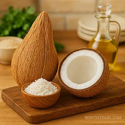 Worth2Deal Kerala Homestead Coconut 2kg & 5kg | Fresh Whole Raw Coconuts and grated coconut