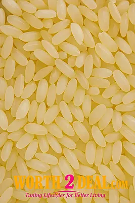 Close-up of Worth2Deal Kerala White Kuruva Sorted Rice grains