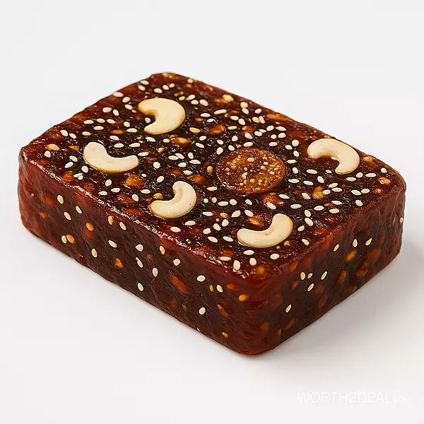 Kerala Kozhikode mixed fruit halwa 1 kg slab with nuts and sesame