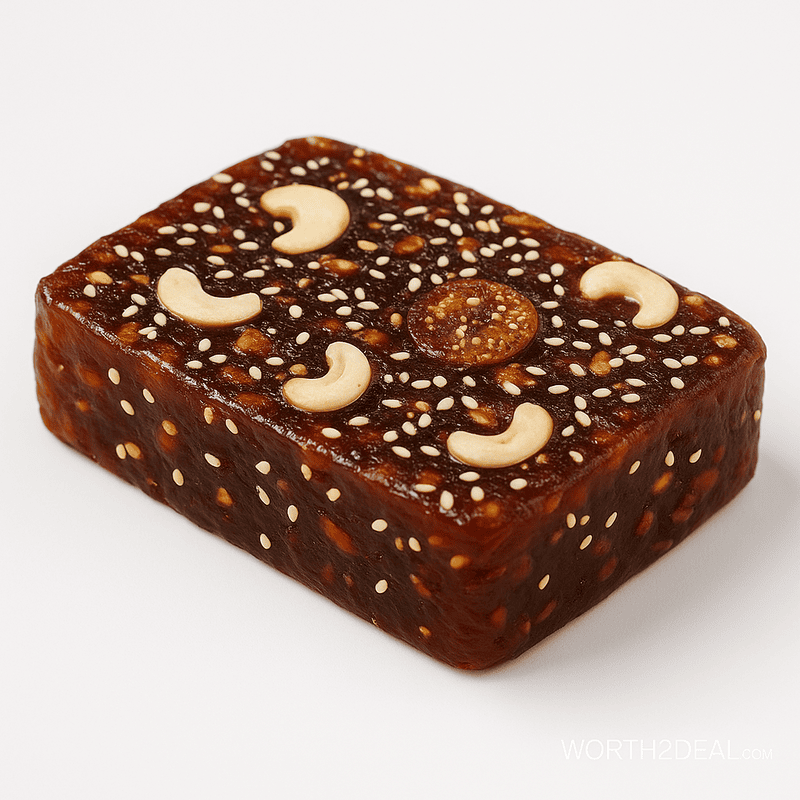 Kerala Kozhikode mixed fruit halwa 1 kg slab with nuts and sesame