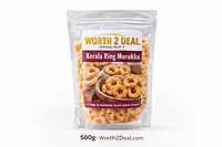 Worth2Deal Kerala Ring Murukku 500g pack — Authentic South Indian crispy rice flour snack