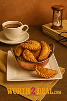 Worth2Deal Malabar Kozhi Ada served with tea — authentic Malappuram chicken ada ready to eat